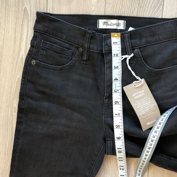 NWT Madewell Women's Black 9”High-Rise Skinny Frayed Jeans SIZE 26S Stretch - Picture 3 of 14